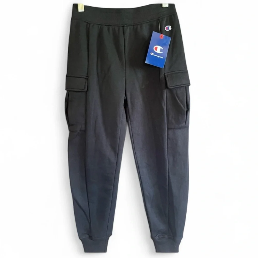 Champion Black Sweatpants with Tapered Ankle kids size 7/8 small